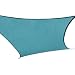 Coolaroo Square Shade Sail 17 Feet 9 Inches with Hardware Kit, Ocean Blue