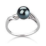 Andrea Black 6-7mm AAA Japanese Akoya 14 Karat Gold Pearl Ring