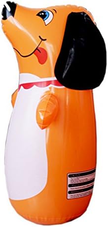 Trista99 Inflatable Cartoon Animal Tumbler Roly Poly Toy Kids Pressure Release Stand Up Punching Bop Bag Children Boxing Traning