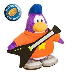 Disney Club Penguin Plush Series 1 Rocker with Guitar by