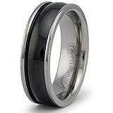 7mm Black Titanium Ring (Sizes 8-12)