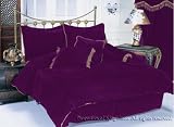 Review KingLinen  / 7PC PURPLE VELVET SATIN COMFORTER SET BED IN A BAG KING