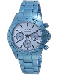 a_line Womens 20050-LBU Amore Chronograph Blue Aluminum Watch