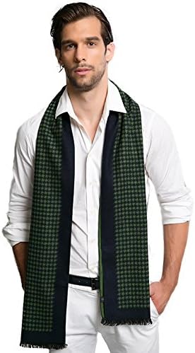 Mingxin mens fashion real silk plush double face fashion scarf winter warm wrap