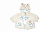 Mud Pie Baby E-I-E-I-O Lamb Hooded Fur Jacket with Rattle