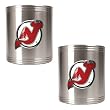 New Jersey Devils 2pc Stainless Steel Can Holder Set- Primary Logo NHL Hockey