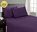 HC COLLECTION 1800 Series Microfiber Sheet & Pillow Case Set(King, Eggplant)