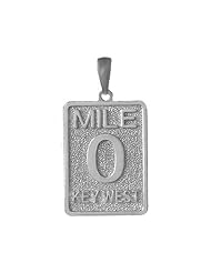 Sterling Silver Charm Mile Marker 0 Key West