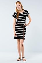 Short Sleeve Jersey Bi-color Striped Crewneck T-shirt