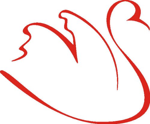 Imagen principal de Etiqueta de la pared d396 Cisnes nadar 120x99 cm