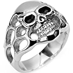 Spikes 316L Stainless Steel To Hell and Back Skull Ring