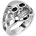 Spikes 316L Stainless Steel To Hell and Back Skull Ring