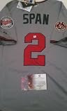 Denard Span Signed Minnesota Twins Authentic Baseball Jersey