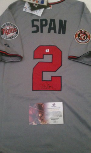 Denard Span Signed Minnesota Twins Authentic Baseball Jersey