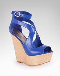 Caitlyn Metallic Woven Wedge Sandal