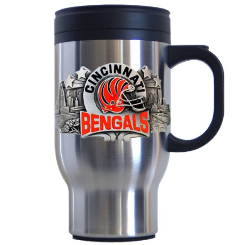 Siskiyou Sports Cincinnati Bengals 18 oz NFL Stainless Steel Travel Mug