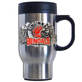 Siskiyou Sports Cincinnati Bengals 18 oz  NFL Stainless Steel Travel Mug