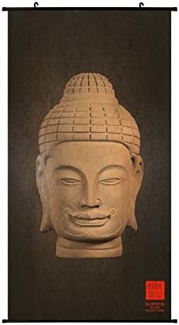 SUPERIOR QUALITY Buddha Canvas Print Printed On Heavy Cloth With Deep Pigment Inks - Striking Buddha Face Poster For Your Home Or Spiritual Space - Buddha Bedroom Decor AK-006