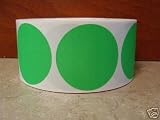 1000 2 inch Green Color Coded Inventory QC Labels Dot