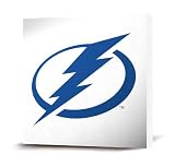 NHL Tampa Bay Lightning White Logo Canvas Print (20 x 20)