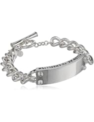 Kenneth Cole New York "Bracelet Item" Silver Message Toggle Identification Bracelet, 7"