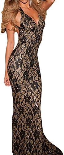 Agatha Garcia Women Black Metallic Look Lace Mermaid Long Evening Dress