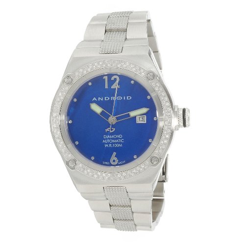 Android Men's AD411BBU Interceptor Diamond Swiss Automatic Blue MOP Dial Watch