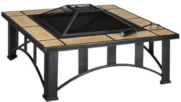 Tuscan Tile Fire Pit 36"SQUARE BLACK