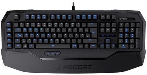 Roccat Sota Roccat ROC-12-851-BE Ryos MK Pro - Mechanical Gaming Keyboard with Per-key Illumination - Cable - Blue - USB 2.0 - 113 Key - Macro, Programmable Hot Key(s) - USB Hub Built-in - Mechanical