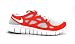 Nike Free Run+ 2 Mens Sneaker Style# 443815-019, Platinum/White-Max Orange-Turquoise