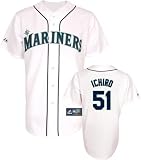 Ichiro Suzuki Jersey: Youth 2010 Majestic Home White Replica #51 Seattle Mariners Jersey - Large (14-16)