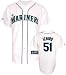 Ichiro Suzuki Jersey: Youth 2010 Majestic Home White Replica #51 Seattle Mariners Jersey - Medium (10-12)