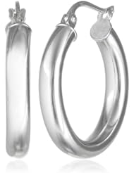 Sterling Silver Polished Clicktop Hoop Earrings