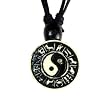 Yin Yang Zodiac Pendant with Adjustable Slip Knot Necklace