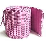 Tadpoles Basics Fuchsia Gingham Bumper
