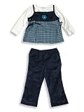 Expressions - Toddler Girls 3-Piece Pant Set, Navy, Cream