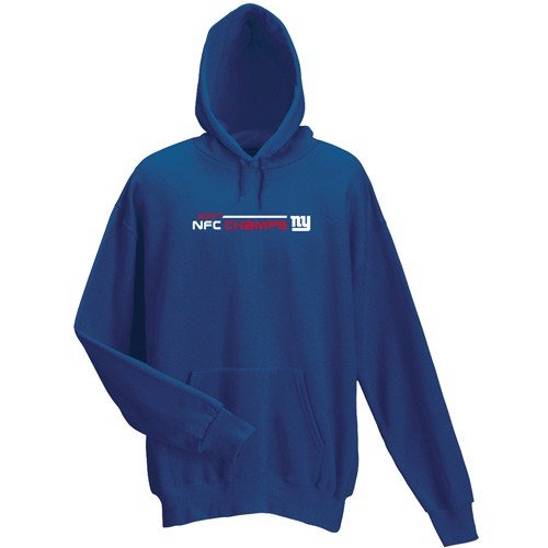 Buy New York Giants Royal Blue 2007 NFC Conference Champions Victorious Hoody Sweatshirt by Football Fanatics