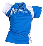  VICTOR Damen Polohemd blue 6430, blau/weiß 