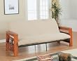 NEW FUNCTIONAL WOODEN FUTON FRAME BED SOFA W/ RACK