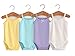 Unisex-Baby Sleeveless Onsies Tank Top Cotton Baby Bodysuit 4-Pack of Cardigan Onsies for Infants