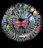 Butterfly Meadow Design - Hand Painted - Snack/Cake Plate - 7 inch diameter