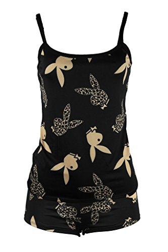 Playboy Intimates Womens Spaghetti String Top and Boy Short Panties Set