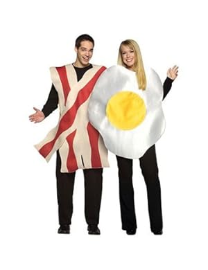 Adult Bacon and Eggs Couples Costumes, One Size fits Most