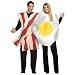 Adult Bacon and Eggs Couples Costumes, One Size fits Most