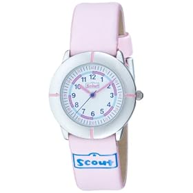 Montre Scout - 280390007 - Enfant Fille - Quartz Analogique - Bracelet Cuir Rose