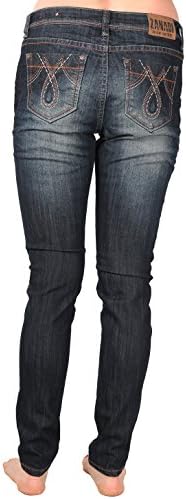 Zana-Di Womens Junior Plus Fashion Jeans,Dark Stonewash, Size 24