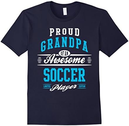 Men's Proud GRANDPA of An AWESOME SOCCER limited Player Edition Large Navy