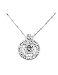 Satya Jewelry Silver Mandala Necklace
