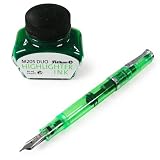PELIKAN ペリカン 万年筆 クラッシック ハイライター シャイニーグリーン ペン先サイズ：BB(極太字) Classic M205 DUO shiny green ハイライターインクボトル付き ギフトケース入り　2013年特別生産品 「並行輸入商品」