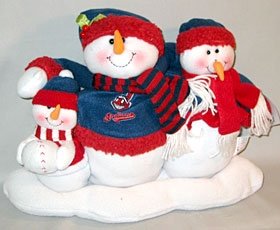 Cleveland Indians Table Top Snow Family